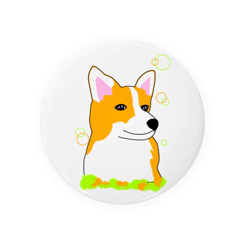 コーギー癒し犬 Tin Badge