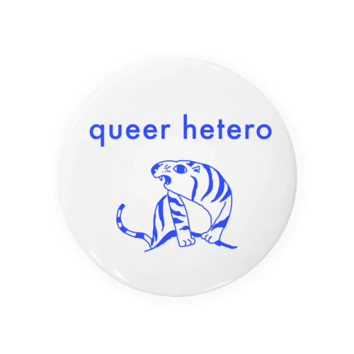 queer hetero Tin Badge