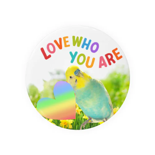 インコ🦜タカちゃんHappy🌈 Tin Badge