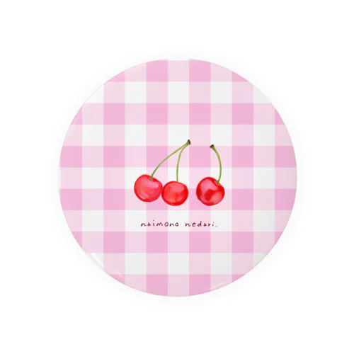 Cherry(ギンガムチェック) Tin Badge