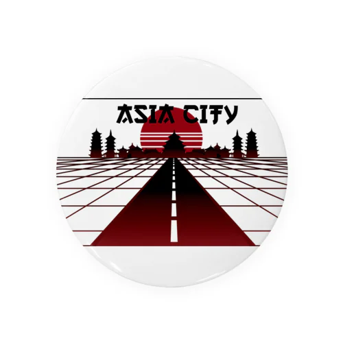  vaporwave asiacity  Tin Badge