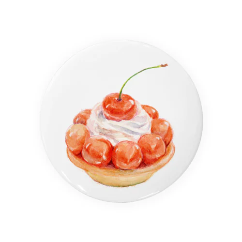 cherry tart Tin Badge