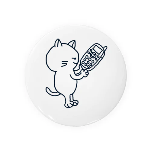 ガラケー猫 Tin Badge