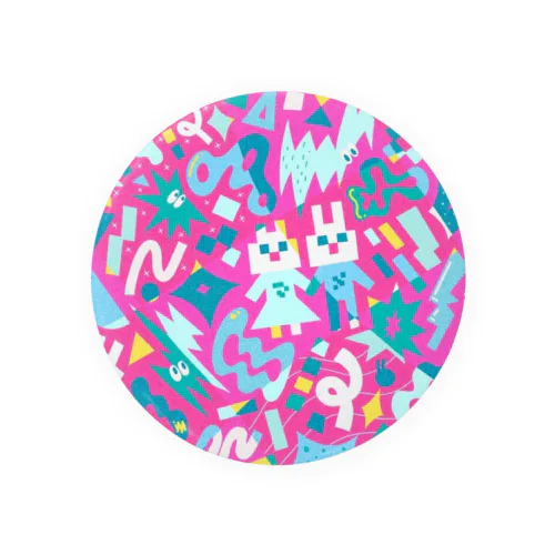 Kitty and Bunny Tin Badge