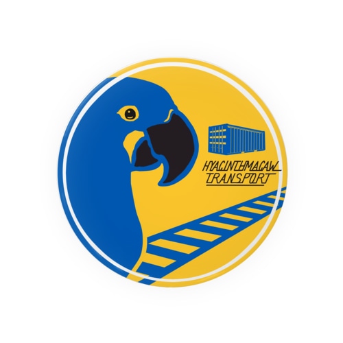 スミレコンゴウインコの鉄道輸送会社 Tin Badge