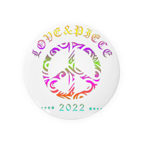 Love＆peaceシリーズRainbowcolorバージョン Tin Badge