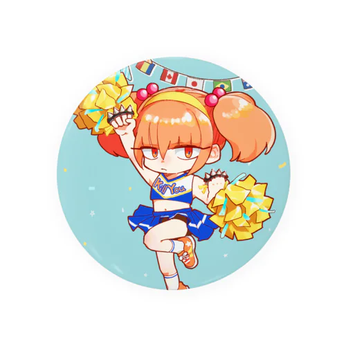 チアガールシャクナゲちゃん Tin Badge