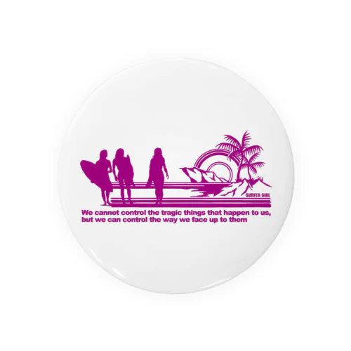 SURFER GIRL Tin Badge