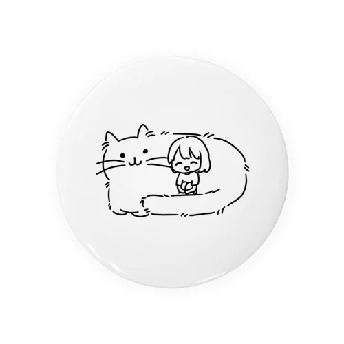 おおきなねこさんと女の子 Tin Badge