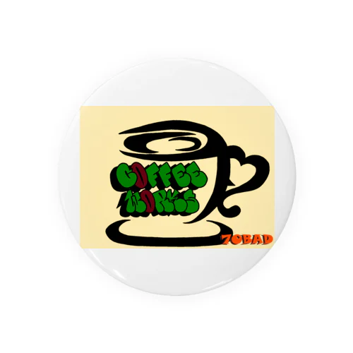 cafe_coffee works Tin Badge