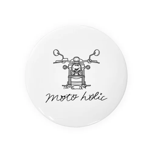 MOTO HOLIC 黒 Tin Badge