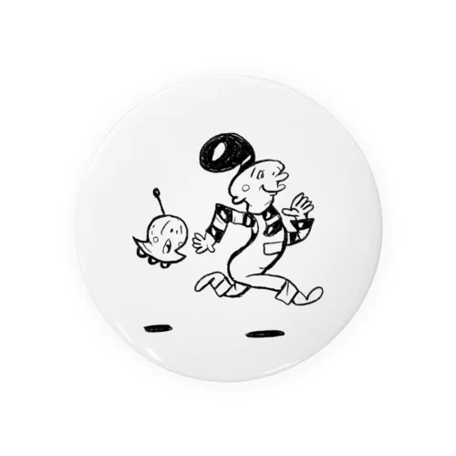 レッツ・ゴーUFOくんアフロくん Tin Badge