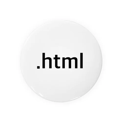 拡張子シリーズ「.html」 Tin Badge