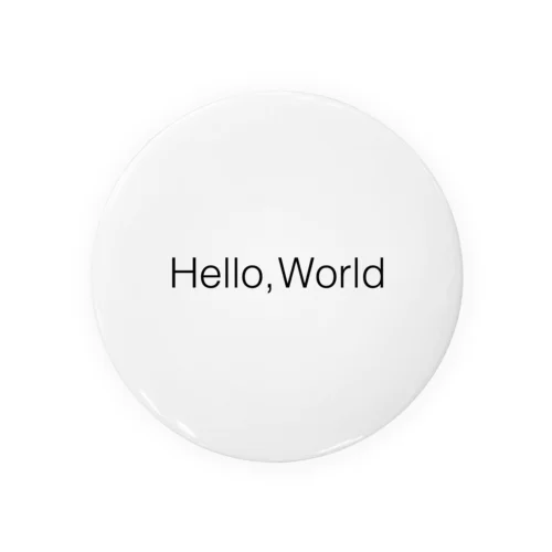 Hello World. Tin Badge