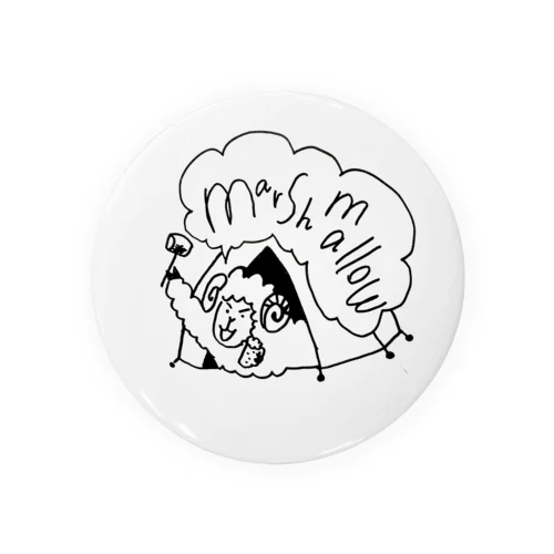 びあひつじくん、キャンプする Tin Badge