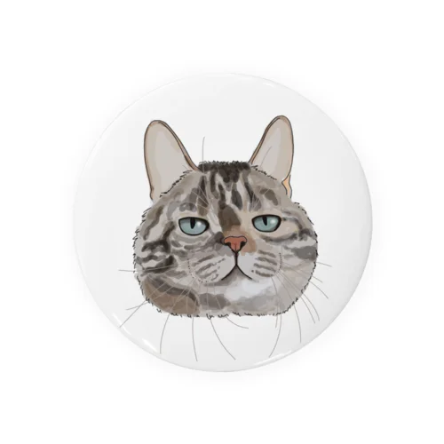 キジトラ柄の猫 Tin Badge
