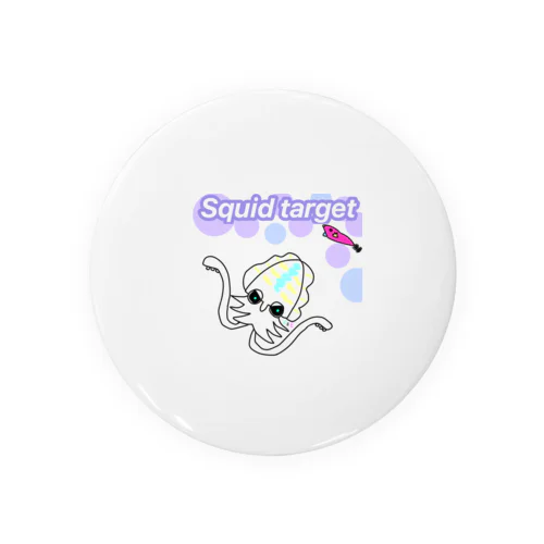 F & E Squid target  Tin Badge