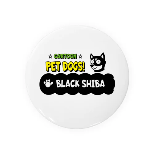 【105M】C･PETDOGS『Black Shiba』缶バッジ Tin Badge