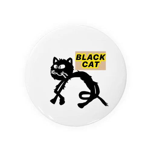  BLACK  CAT Tin Badge
