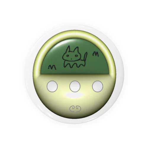 ねこっち　イエロー Tin Badge