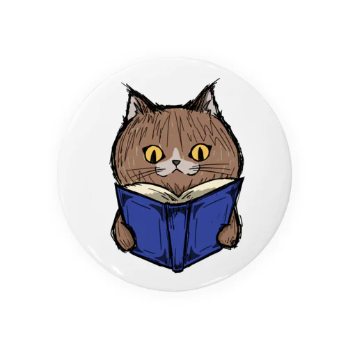 読書ねこ Tin Badge