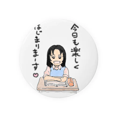 ニコニコ少女 Tin Badge