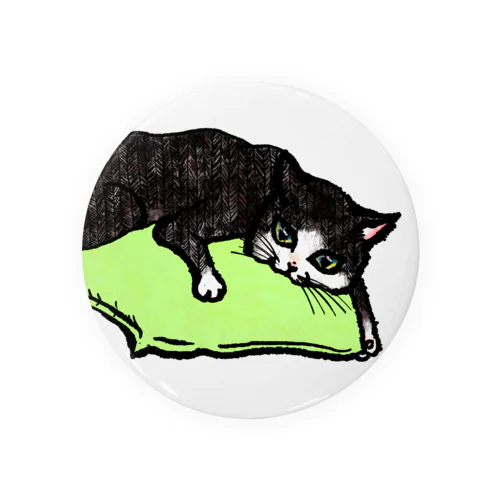 俺の枕　白黒猫バージョン Tin Badge