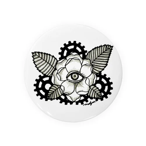 目玉蝶花の図案 Tin Badge