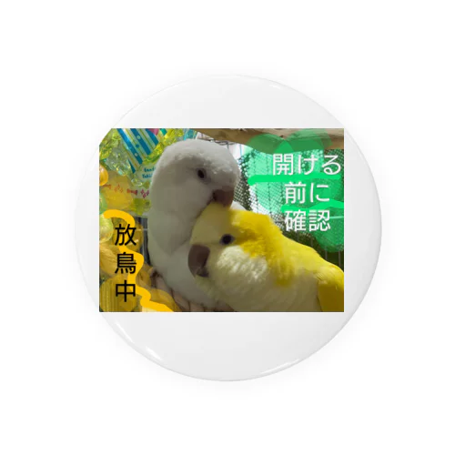 放鳥中１ 缶バッジ