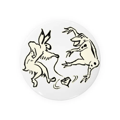 鳥獣戯画-コマ Tin Badge