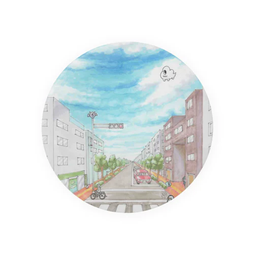 雲あしぃと街 Tin Badge