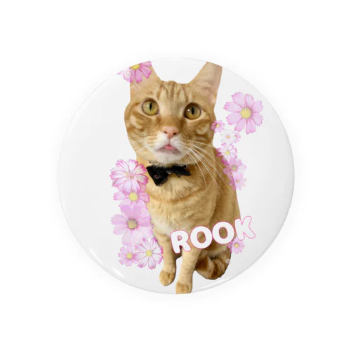 保護猫ルーク×フラワー Tin Badge