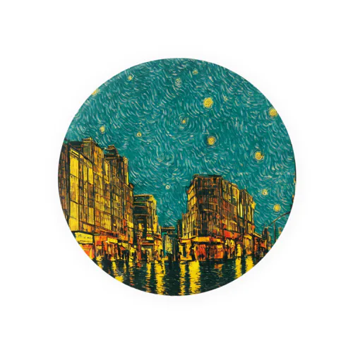 night sky after rain Tin Badge