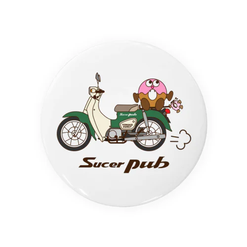 バイクとポロロ（プチ） Tin Badge