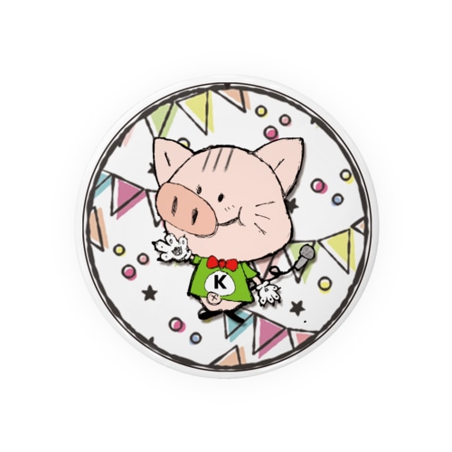 【K】にゃりぶぅアルファベット Tin Badge