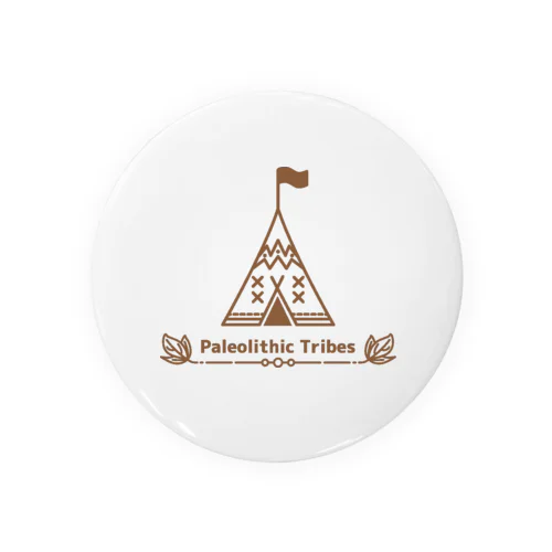 Paleolithic Camping Tent (Original Color) Tin Badge