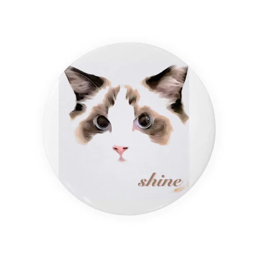 I love cat メンクイーン Tin Badge