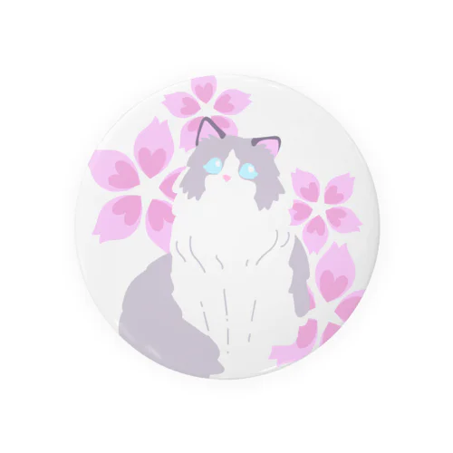 ラグドール×桜 Tin Badge