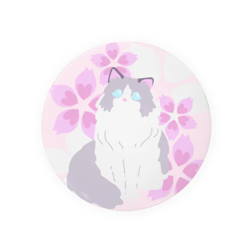 ラグドール×桜 Tin Badge