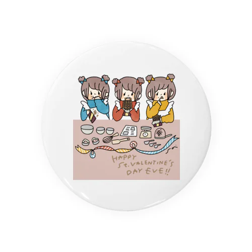 バレンタインのじゅんび Tin Badge