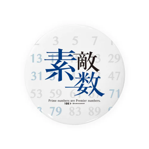 素敵素数 >100 (100以下の素数) Tin Badge