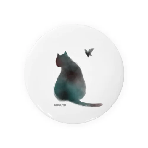 猫と蝶 Tin Badge