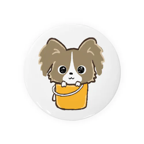 愛犬パピヨンくん Tin Badge