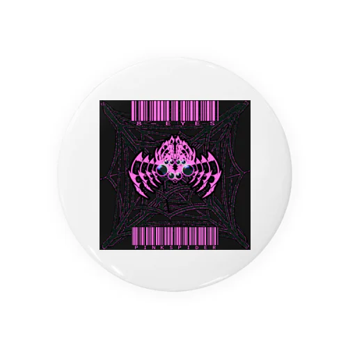 8-EYES PINKSPIDER BLK Tin Badge