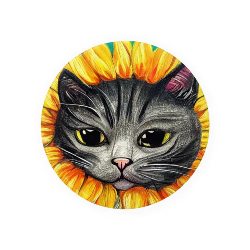 ひまわり猫 Tin Badge