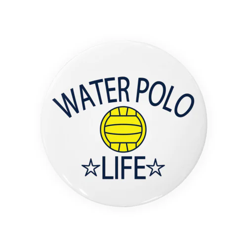 水球(すいきゅう)(water polo)・アイテム・デザイン・Tシャツ・チームT・かっこいい・かわいい・クラブT・球技・得点・ボール・選手・ポジション・部活・スポーツ・シンプル・チームワーク 缶バッジ