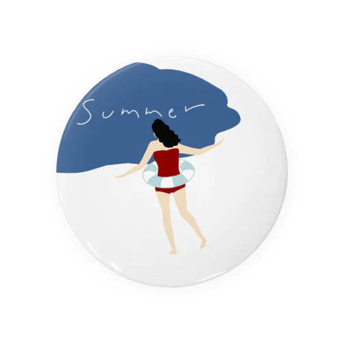 SUMMER GIRL Tin Badge