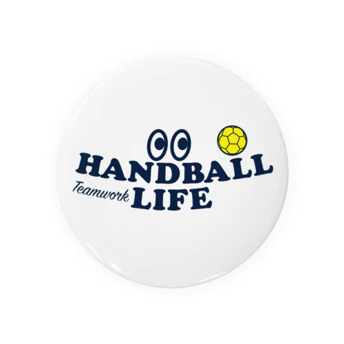 ハンドボール・目玉・HANDBALL・デザイン・Tシャツ・送球・男子・女子・得点・ボール・選手・ポジション・応援・スポーツ・かっこいい・かわいい・ステップシュート・有望・確実 Tin Badge