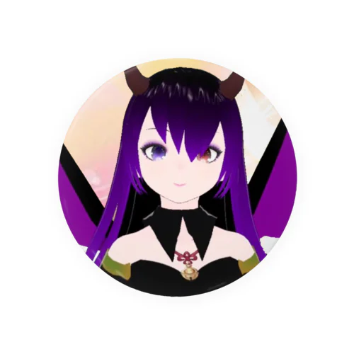 悪魔たぬきの黒娘 Tin Badge