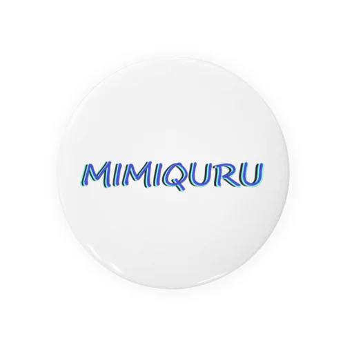 MIMIQURU ミミキュル　ブルー夏文字 Tin Badge